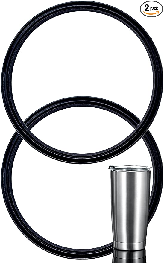 Pack of 2-20/10 oz Replacement Rubber Lid Ring, 3.3 Inch Diameter - Gasket Seals, Lid for Insulated Stainless Steel Tumblers, Cups Vacuum Effect, fit for Brands - Yeti, Ozark Trail, Beast by C&Berg