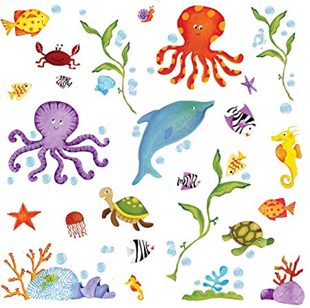RoomMates RMK1851SCS Adventures Under the Sea Peel and Stick Wall Decals