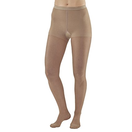 Ames Walker Women's AW Style 33 Sheer Support Closed Toe Compression Pantyhose - 20-30 mmHg Nude Large 33-L-NUDE Nylon/Spandex
