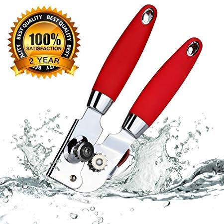 Can Opener Heavy Duty Tin Opener Professional Stainless Steel NO-Rust Manual Opener Ergonomically Designed Handle and Easy to Turn Knob -Dishwasher Safe