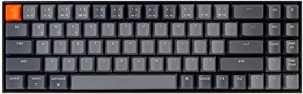 Keychron K14 70% Layout 72 Keys Hot-Swappable Bluetooth Wireless/USB Wired Mechanical Gaming Keyboard for Mac with Gateron Red Switch/Multitasking/RGB Backlight Computer Keyboard for Windows