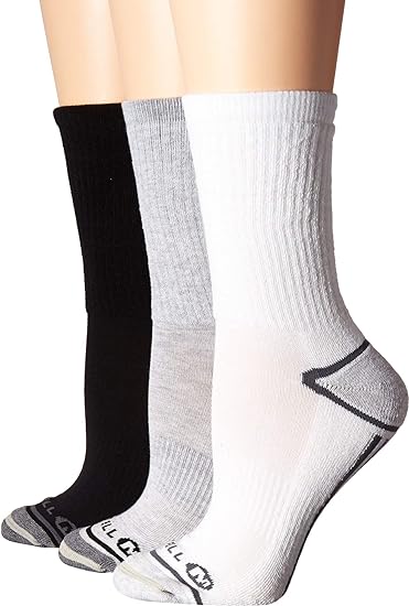 Merrell womens Cushioned Performance Hiker Crew Socks (3 Pack)