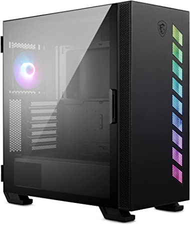 MSI MAG VAMPIRIC 300R Mid Tower Gaming Computer Case 'Black, 1x 120mm ARGB Fan, USB Type-C, Tempered Glass, MSI Center, E-ATX, ATX, mATX, Mini-ITX'