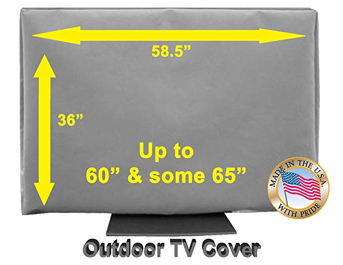 60" Outdoor TV Cover *Top Premium Quality* Weather Resistant* Soft Non Scratch Interior* Made In USA* (Televisions up to 65" )