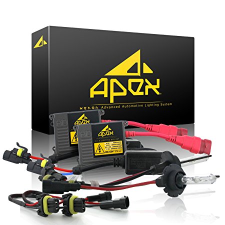 Apex 9005 / HB3 Xenon Hid Conversion Kit ( 6k 6000k Diamond White ) with " Exclusive Digital Ignitor Premium Ballasts " Headlights Conversion Kit comes with Bulbs & Ballasts full HIDs Kits Bright Lights