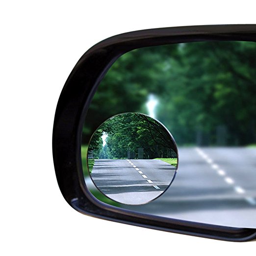 Blind Spot Mirror,CarBoss 2 Pack 55mm Car Safety Rearview Rounded Mirror for Blind Side/Door Mirrors Engineered for Cars,Motorcycle,Trucks & SUV Driver Larger Image Traffic Safety,360 Adjustabe View