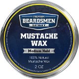 Premium Mustache Wax - HUGE 2 oz Metal Tin - THREE TIMES LARGER - Expert Crafted With 100 Natural Ingredients - Fresh Woodsy Scent - With Nourishing Jojoba Oil Plus Three Essential Oils