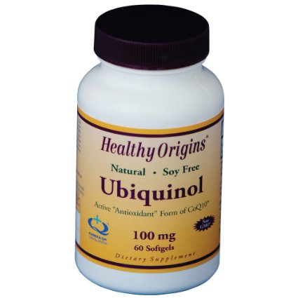 Healthy Origins Ubiquinol Soy Free/Non-GMO Gels, 100 Mg, 60 Count