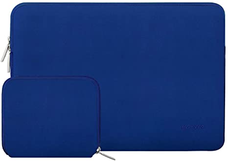 MOSISO Laptop Sleeve Compatible with MacBook Air/Pro Retina, 13-13.3 inch Notebook, Compatible with MacBook Pro 14 inch 2021 2022 M1 Pro/M1 Max A2442, Neoprene Bag with Small Case, Royal Blue