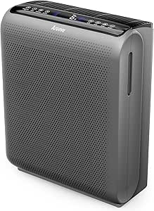 AROEVE Air Purifiers For Home Large Room Up to 1395 Sq Ft with Air Quality Sensors, Washable Filters, Filters Pet Dander, Pollen, Smoke, Dust for Bedroom Office, MK07 Grey