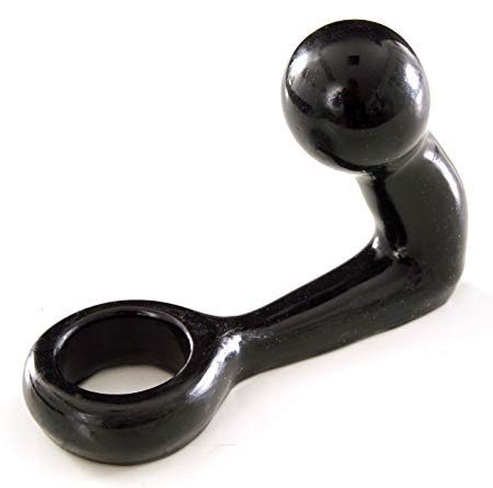Master Series Black Ball Plug with Cock Ring
