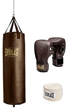 Everlast 100 Lb Vintage Heavy Punching Bag Kit