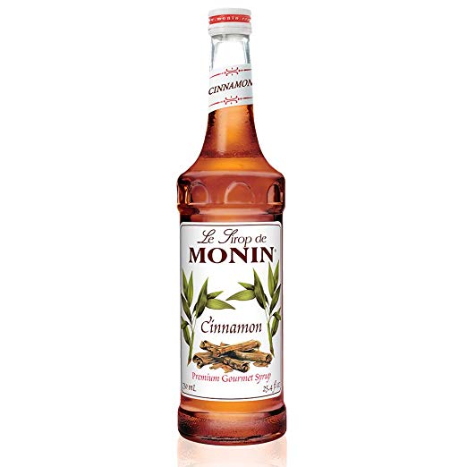 Monin - Cinnamon Syrup, Sweet and Spicy Taste of Cinnamon, Versatile Flavor, Natural Flavors, Great for Coffees, Cocoas, Ciders, and Cocktails, Vegan, Non-GMO, Gluten-Free (750 Milliliters)