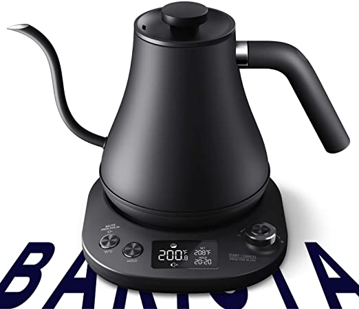 Aicook Electric Gooseneck Kettle Temperature Control, Pour Over Kettle for Coffee and Tea, 100% Stainless Steel Inner Lid and Bottom, 1200W Rapid Heating, 0.8L, Matte Black