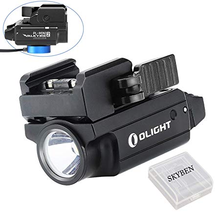 Olight PL-MINI 2 Valkyrie 600 Lumens Cree XP-L HD CW LED Modular Weaponlight Magnetic Rechargeable with Adjustable Rail,Powered by a Built-in Polymer Battery (Black)