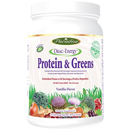 Paradise Herbs Orac Energy, Original Unflavored Protein & Greens, 16 Ounce