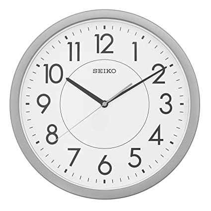 SEIKO Abstract Plastic Radium Wall Clock , 36.1x36.1x3.9 cm , QXA629S , Silver