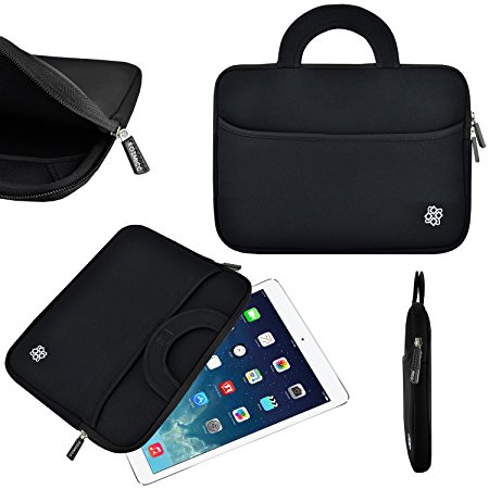 8.99 Inch Tablet Sleeve, KOZMICC Tablet Case Cover (Black) w/ Handle