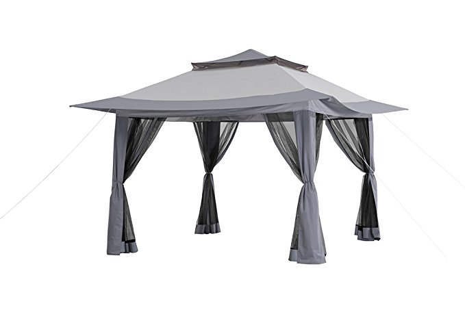 Sunjoy 11' x 11' Pop-Up Canopy with Carrying Bag, Gray