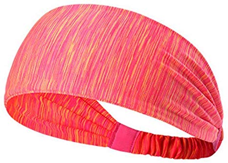 Acecor Women's Yoga Sport Athletic Headband for Running Sports Travel Fitness Elastic Wicking Workout Non Slip Lightweight Multi Headbands Headscarf fits All Men and Women