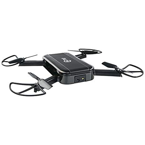 C-me Cme Social Media Flying Camera: Folding Mini Pocket Selfie Drone with WiFi, GPS, 8MP Digital Camera, and Full HD 1080p Video, Black