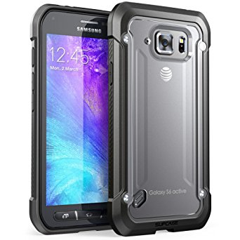 Galaxy S6 Active Case, SUPCASE Unicorn Beetle Series Premium Hybrid Protective Clear Case for Samsung Galaxy S6 ActiveWill Not Fit Galaxy S6, Retail Package (Frost/Black)