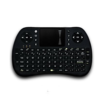 Mini 2.4GHz Wireless Touchpad Keyboard with Mouse for PC, PAD, XBox 360, PS3, Google Android TV Box, HTPC, IPTV (Black)