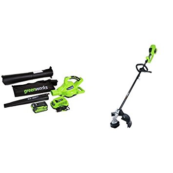 GreenWorks DigiPro G-MAX 40V Cordless Blower/Vac and String Trimmer