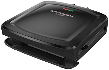 George Foreman Rapid Grill Series, 4-Serving Removable Plate Electric Indoor Grill and Panini Press, Black, RPGF3601BKX