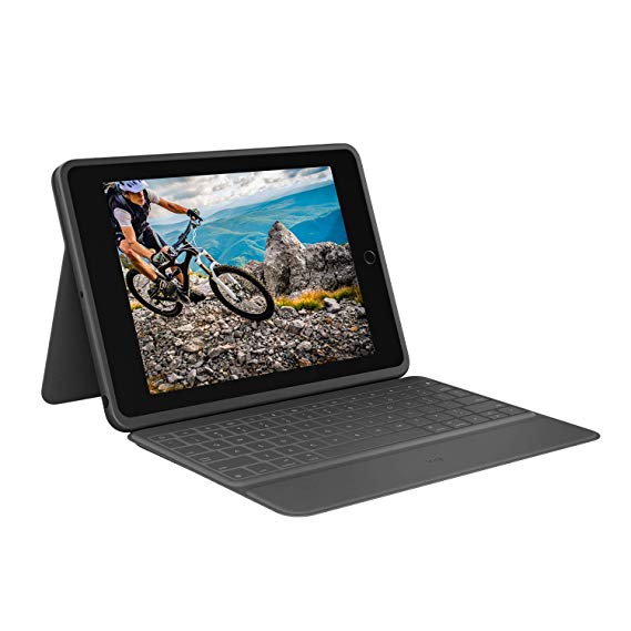 Logitech RUGGED FOLIO compatible with seventh-generation iPad, Graphite