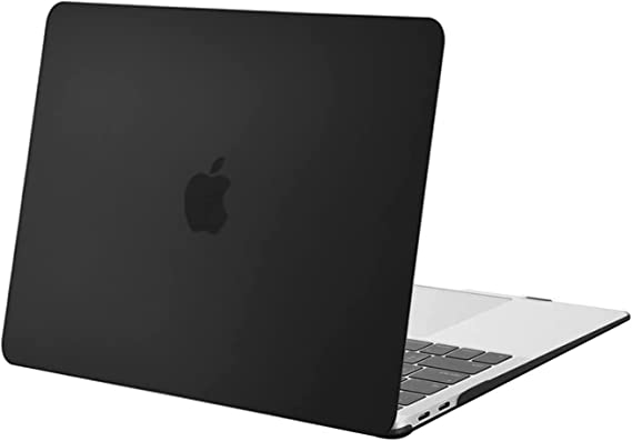 MOSISO Compatible with MacBook Air 13 inch Case 2022 2021 2020 2019 2018 Release A2337 M1 A2179 A1932 Retina Display with Touch ID, Protective Plastic Hard Shell Case Cover, Black