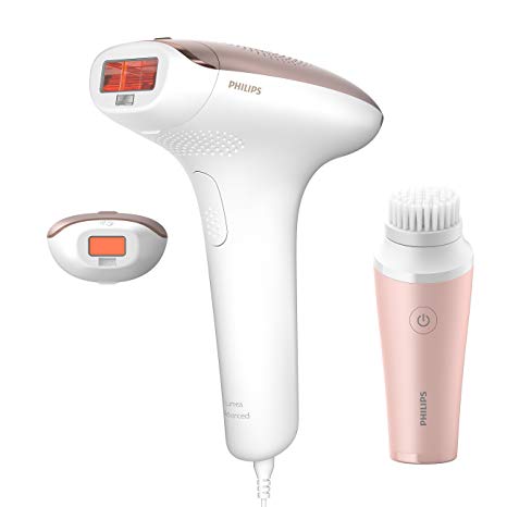 Philips Lumea Advanced IPL Hair Removal Device with 2 Attachments for Face and Body with VisaPure Mini Facial Cleansing Brush - BRI922/00