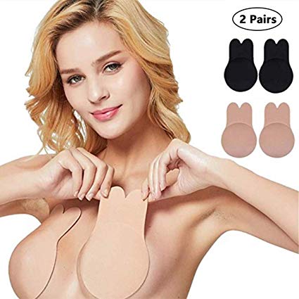 Breast Lift Tape,Lift Adhesive Bra Push Up Invisible Strapless Backless Bra Reusable 2 Pair