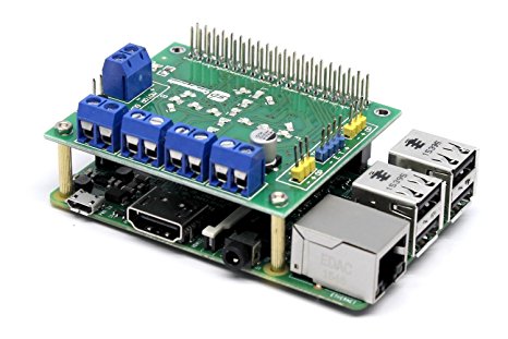 SB New Motorshield for Raspberry Pi 3,2,1 and ZERO this expansion board can control up to 4 motors or 2 stepper motor, 2 IR sensors and a single ultrasonic sensor.
