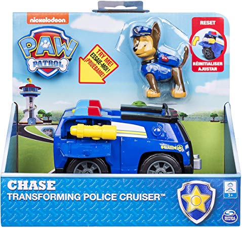 Paw Patrol, Chase’s Transforming Police Cruiser with Flip-Open Megaphone, for Ages 3 & Up