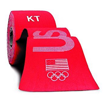 KT TAPE PRO Kinesiology Sports Tape, 20 Precut 10in Strips, 100% Synthetic, Water Resistant, Breathable, Videos, Team USA Olympic Edition