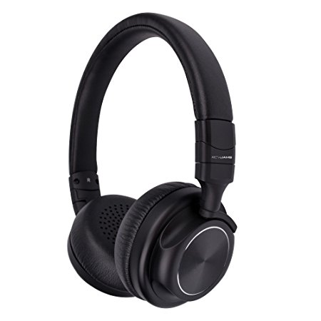 RevJams StudioLite Compact Bluetooth Wireless Headphones with High Fidelity Stereo Sound - Lightweight Foldable Travel On Ear Design - Noise Isolating Built-in Microphone - 20 Hour Battery