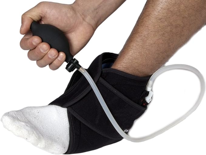 NatraCure Hot/Cold & Air Compression Ankle Brace Support - (6012 CAT) - Helps Stabilize and Relieve Ankle Sprains, Arthritis, Joint Pain, and Sports Injury