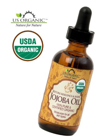 1 Organic Jojoba Oil 9733Certified Organic by USDA100 Pure and Natural 9733 Cold Pressed Virgin Unrefined 9733 Amber Glass Bottle and Glass Eye Dropper for Easy Application 9733 US Organic 97332 oz 60 ml