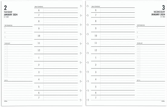 TUL® Discbound Daily Planner Refill Pages, Letter Size