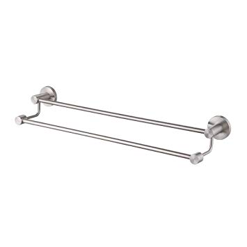 KES Bathroom Lavatory Double Towel Bar Wall Mount, Brushed SUS304 Stainless Steel, A2103S60-2
