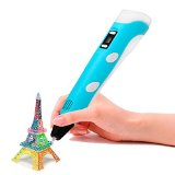 Sunwing 3d Stereoscopic Drawing Doodling Printing Pen with LED Screen and Free PLA Filament with Power Adapter Blue