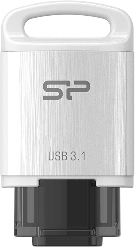 Silicon Power 128GB USB-C Type C 3.0/3.1 Gen 1 Flash Drive Mobile C10, White Compatible with Samsung Galaxy, Google Pixel