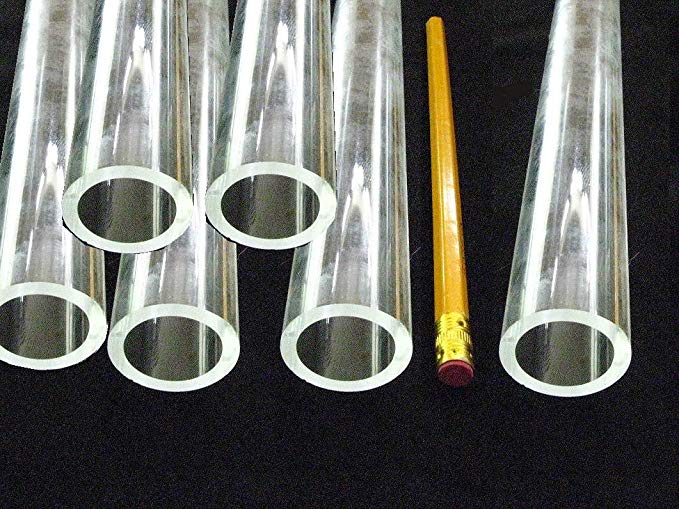 Devardi Glass COE 33 Boro Tubing, 6 Clear 25mm x 3mm (1 inch) Borosilicate 12" Tubes