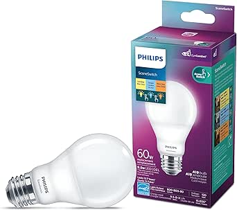 9.5W A19 Medium Base LED Light Bulb with 3 Colour Settings