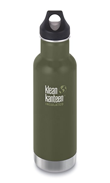 Klean Kanteen Classic Stainless Steel Water Bottle with Klean Coat, Double Wall Vacuum Insulated and Leak Proof Loop Cap (NEW 2018)