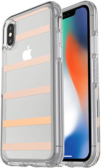 OtterBox Symmetry Series Slim Case for iPhone Xs & iPhone X - Clear/Inside The Lines