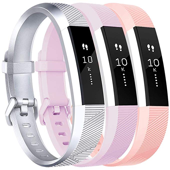 Vancle Replacement Bands Compatible with Fitbit Alta HR and Fitbit Alta (3 Pack), Newest Sport Wristbands with Secure Metal Buckle for Fitbit Alta HR/Fitbit Alta