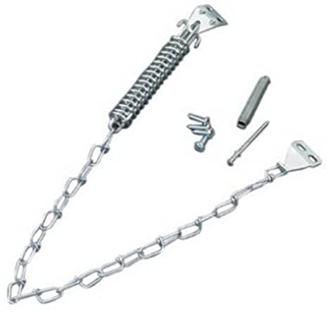 Wright Products V11, Spring & Chain Door Retainer, Zinc Plated