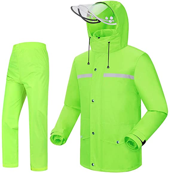 iCreek Rain Suit Jacket & Trouser Suit Raincoat Unisex Outdoor Waterproof Anti-Storm